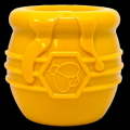 YELLOW Sodapup Honey Pot Durable Rubber Treat Dispenser & Enrichment Toy Large